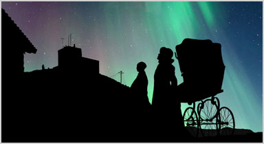 Northern Lights on Mount Halde - Frame from film